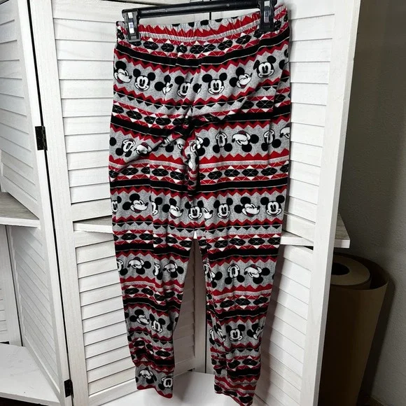 Disney Mickey Mouse Fleece Pajamas‎ 2 Piece Sleepwear Womens Size Small 4/6 EUC! - Picture 5 of 7